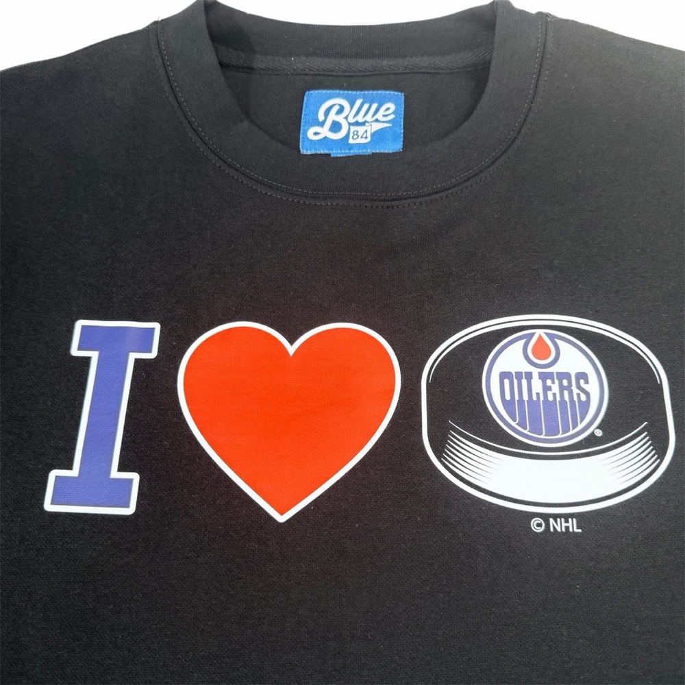NWT NHL Oilers Shorty Sweatshirt Size L Women's - Picture 2 of 9